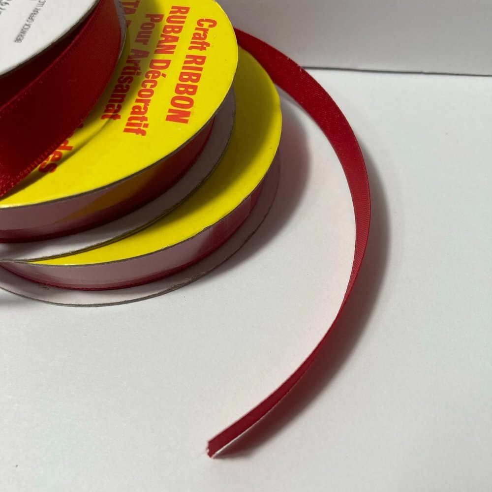 5 Coin Edge Ribbon Solid Red - Picture 14 of 15